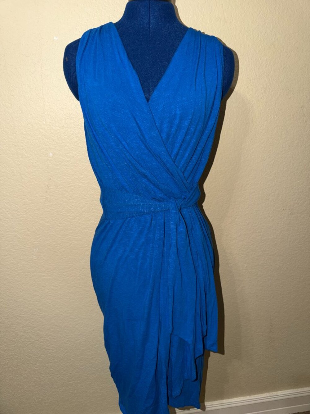 White House Black Market Royal Blue Faux Wrap Dress - Size 0